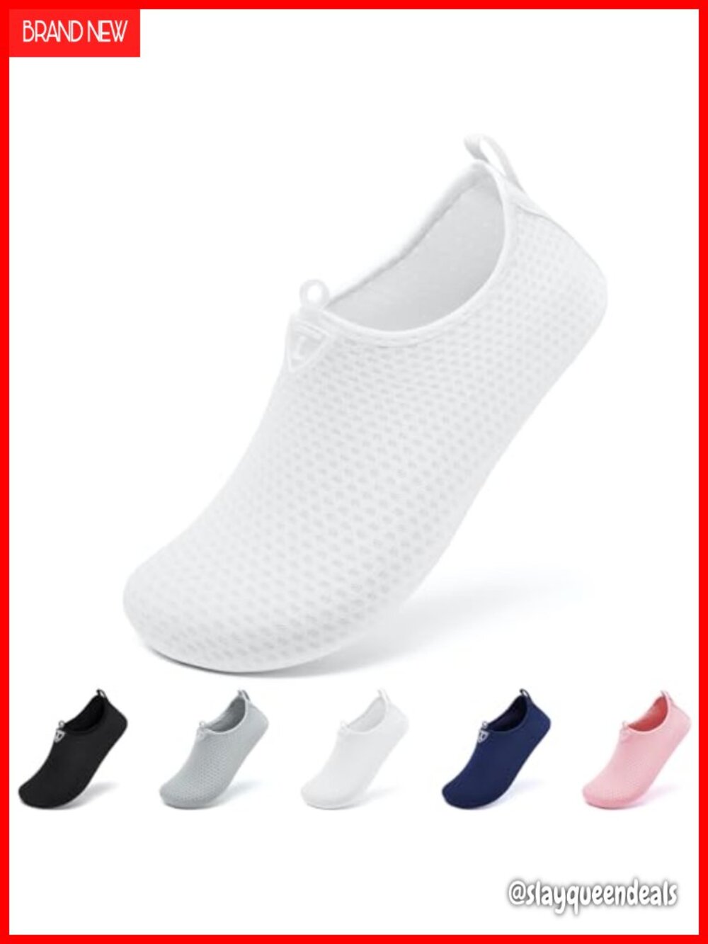 Water Shoes Quick Dry Drain Holes Non-Slip Rubber Sole Beach Swim